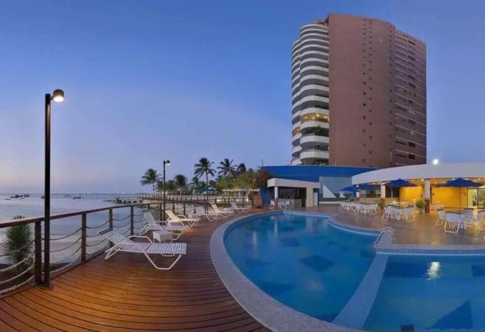 Flat Iate Plaza Na Beira Mar Com Vista Mar Daire Fortaleza  Dış mekan fotoğraf